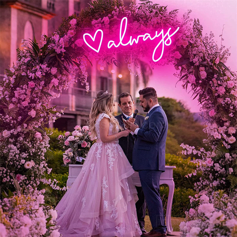 Always Neon Wedding Sign