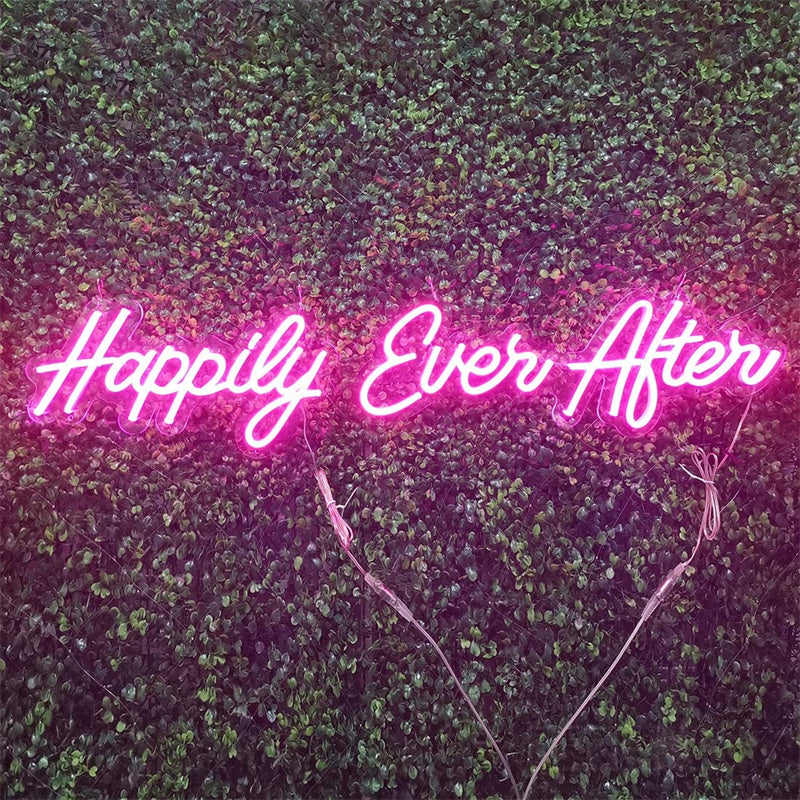 Happily Ever After Wedding Decor Neon Sign