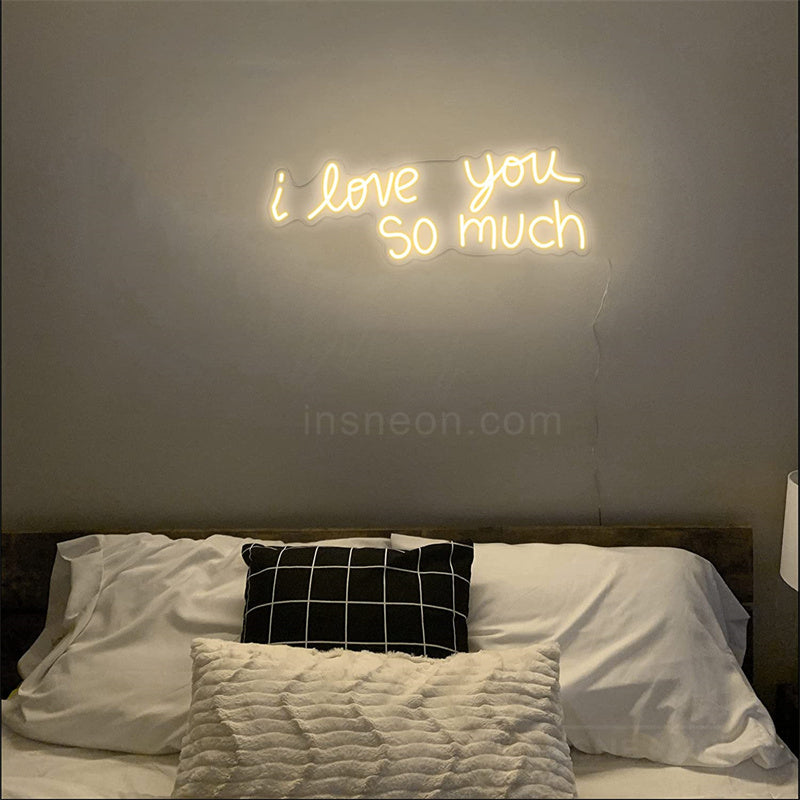 I Love You So Much Wedding Decor Neon Sign