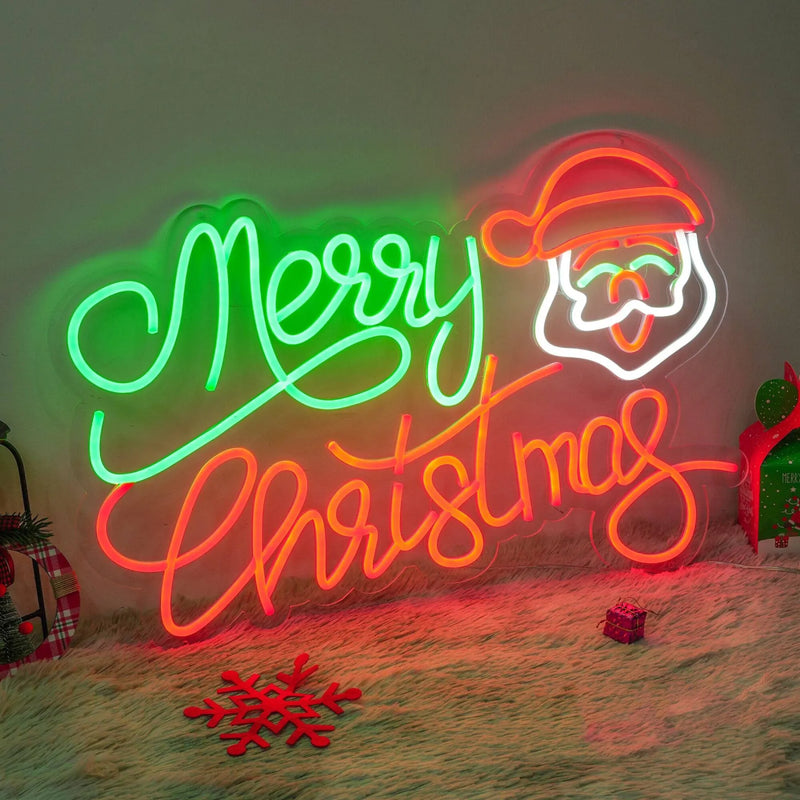 INSNEON-100% Handmade Merry Christmas Xmas Neon Sign Led Sign for Christmas Eve