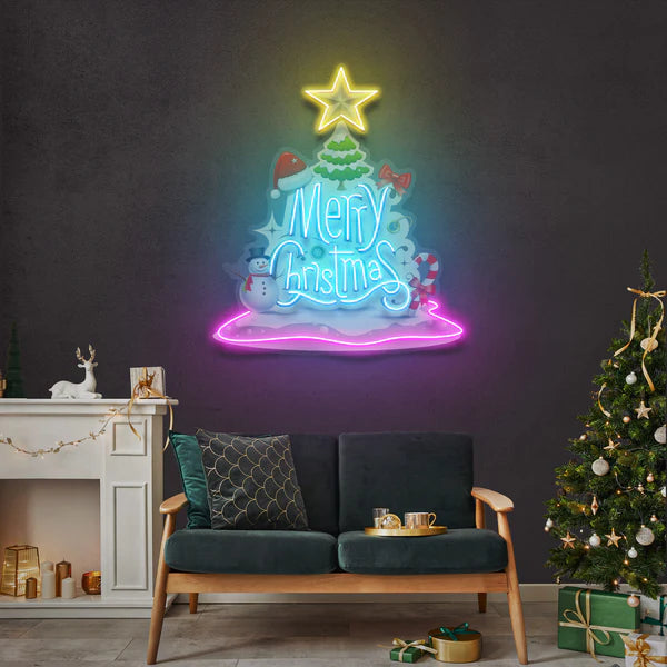 Merry christmas Art Work Led Neon Sign Light