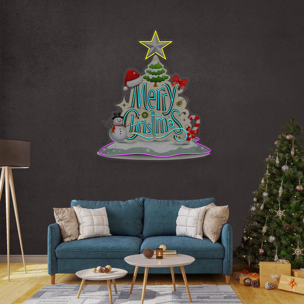 Merry christmas Art Work Led Neon Sign Light