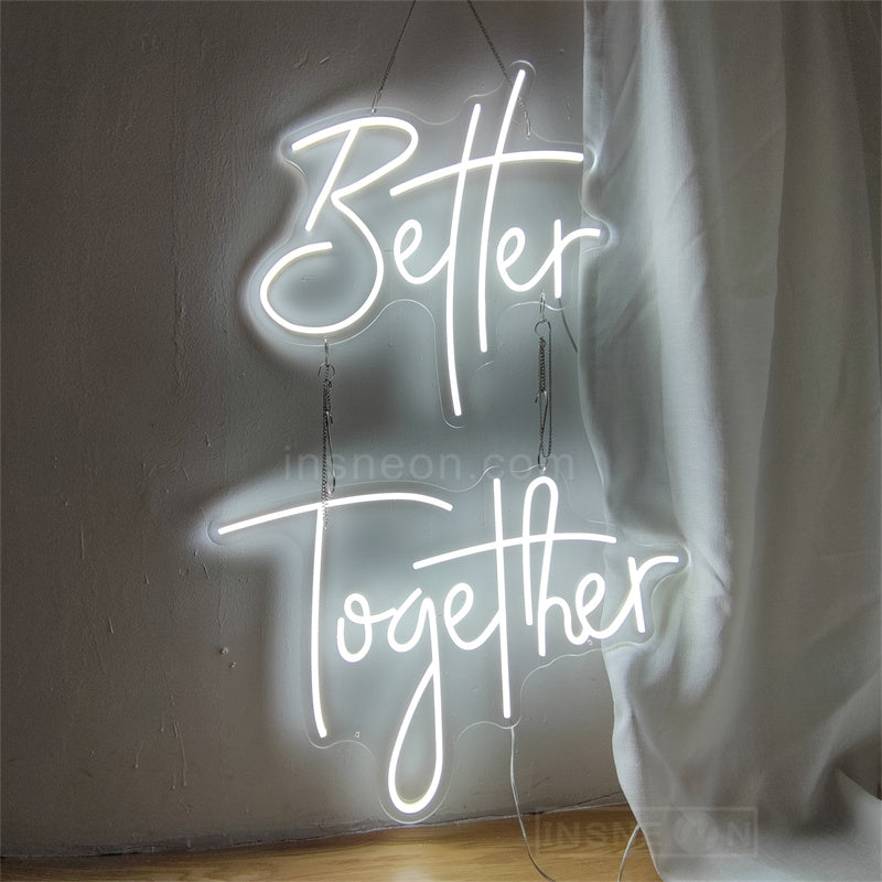 Better Together wedding neon sign