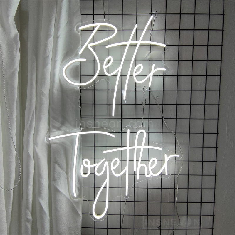 Better Together wedding neon sign