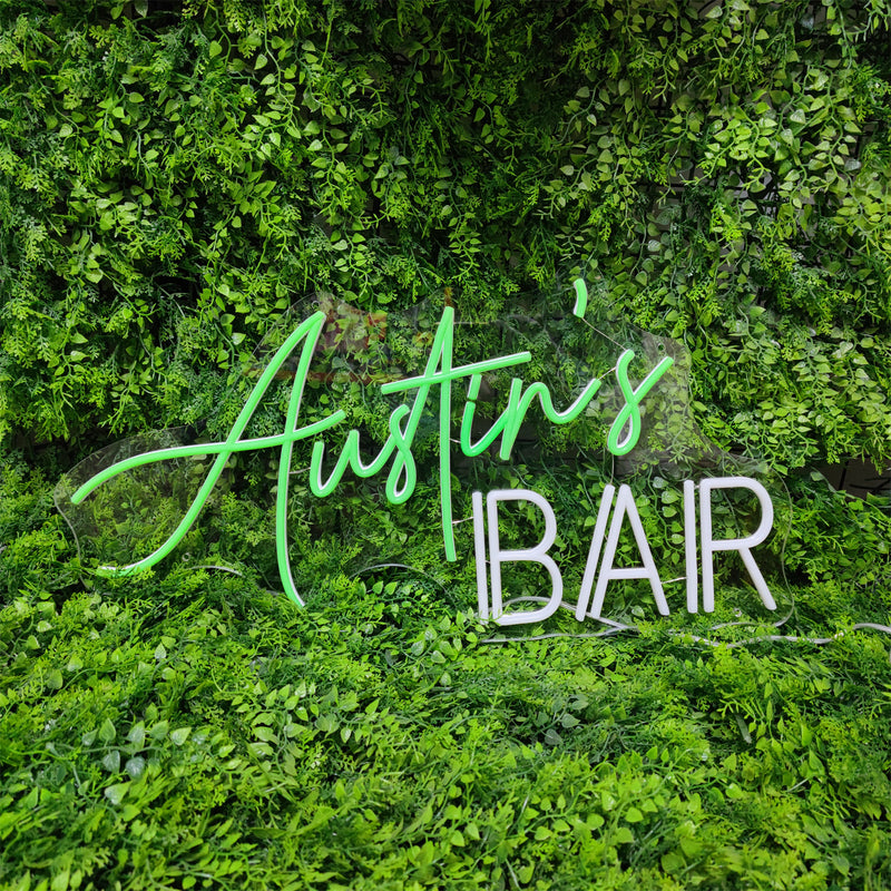 'Austin's BAR' Home Bar Neon Sign