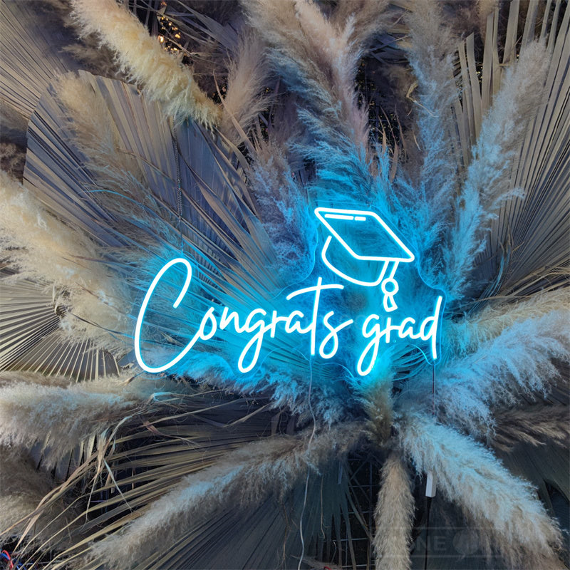 Congrats Grad Full Colors Neon Sign