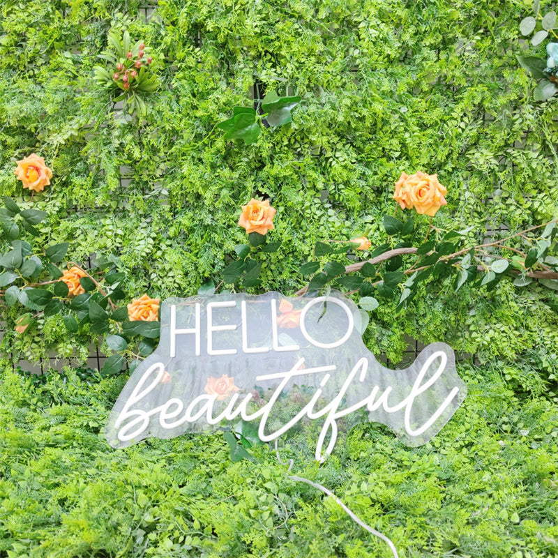 Hello beautiful wedding neon signs