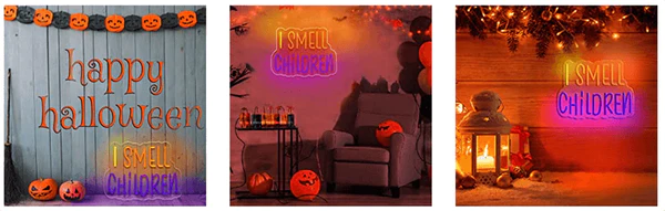 I Smell Children Halloween Decor Neon Signs