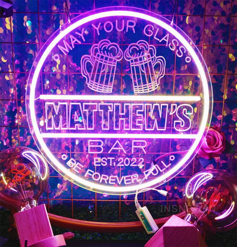 InsNeon Factory Matthew's Bar Custom Neon Bar Sign