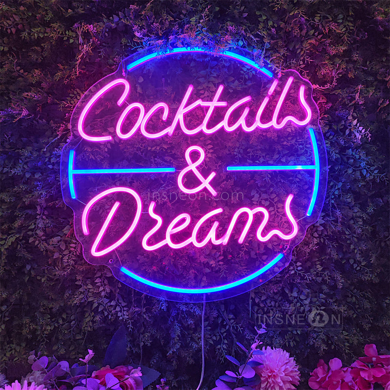 InsNeon Factory Cocktails&Dreams Custom Neon Sign
