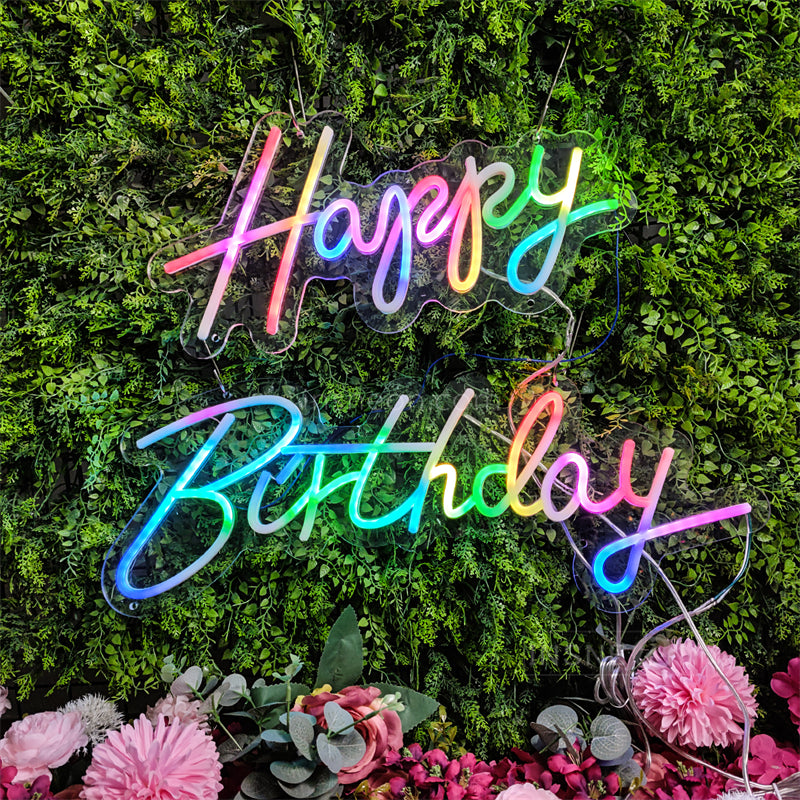 InsNeon Factory Happy birthday Neon Sign