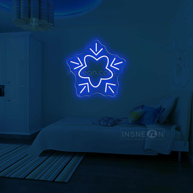 Blue snowflakes Led Custom Neon Sign