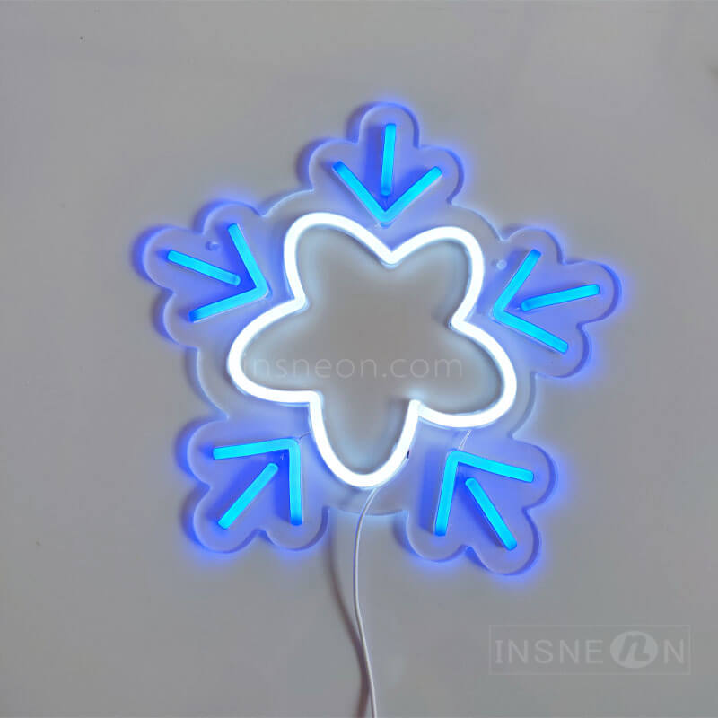 Blue snowflakes Led Custom Neon Sign