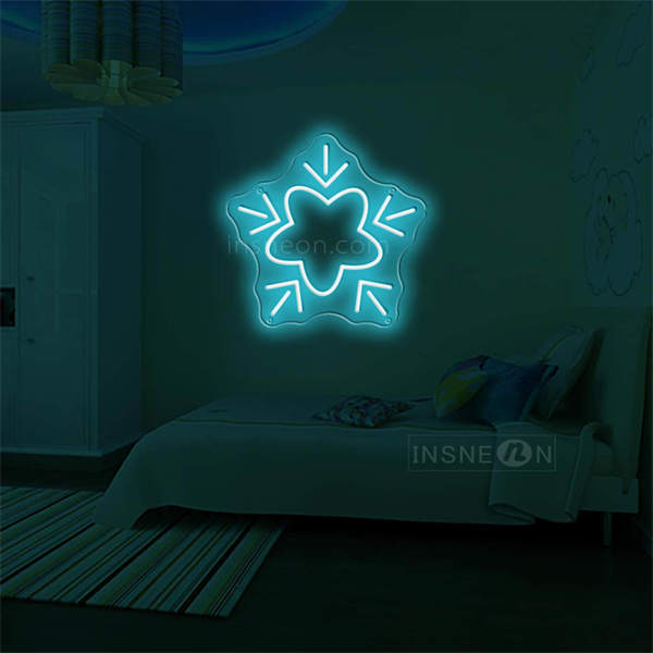 'Blue snowflakes' Neon Sign