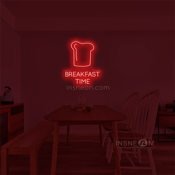 'Breakfast Time' LED Neon Sign