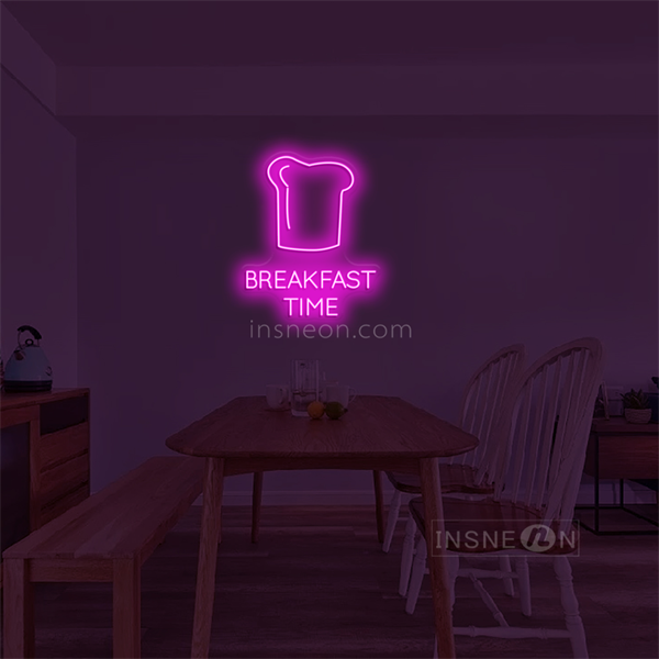 'Breakfast Time' LED Neon Sign