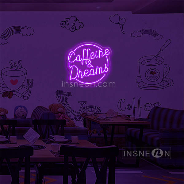 'Coffee and dreams' LED Neon sign