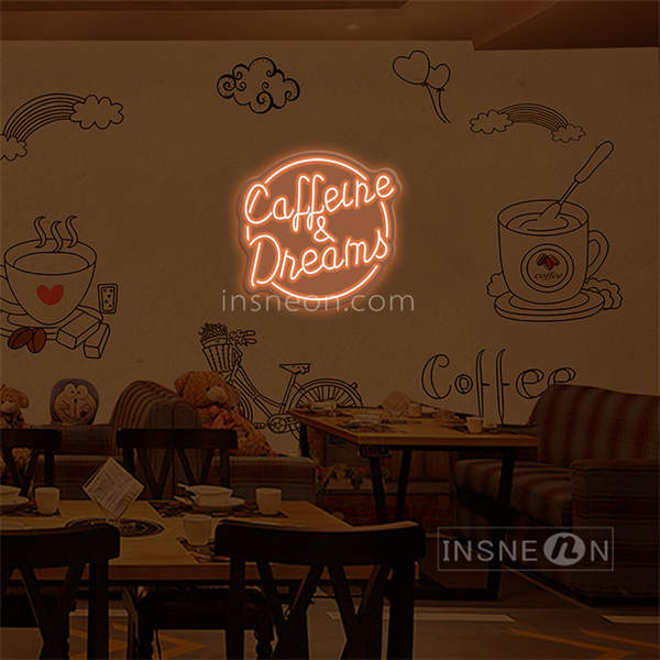 'Coffee and dreams' LED Neon sign