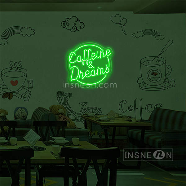 'Coffee and dreams' LED Neon sign