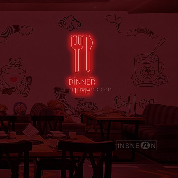 'Dinner Time' LED Neon Sign