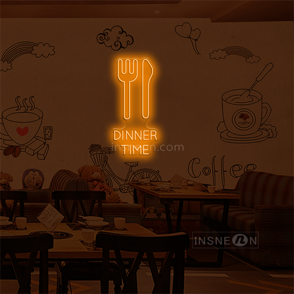 'Dinner Time' LED Neon Sign