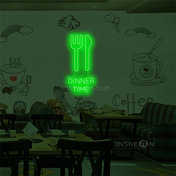 'Dinner Time' LED Neon Sign