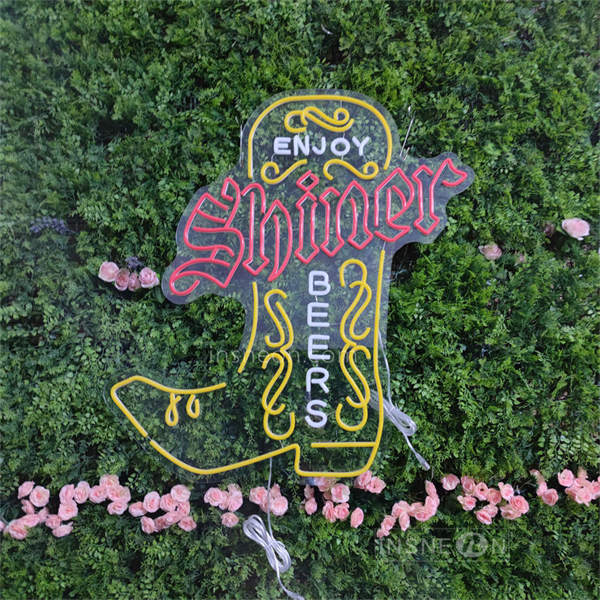 Enjoy Shiner Beer Boot Neon Sign Neon Light (1)