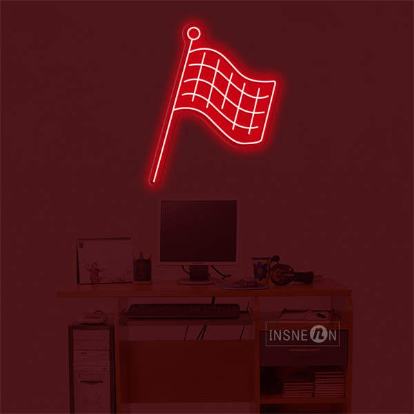 'Finish Flag' LED Neon Sign