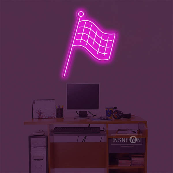 'Finish Flag' LED Neon Sign