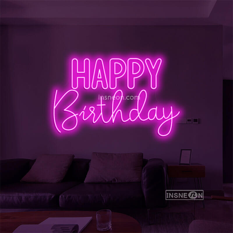 HAPPY Birthday Led Custom Neon Sign