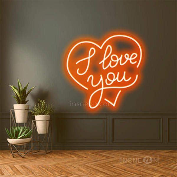 InsNeon Factory I Love You In My Heart Neon Wedding Signs