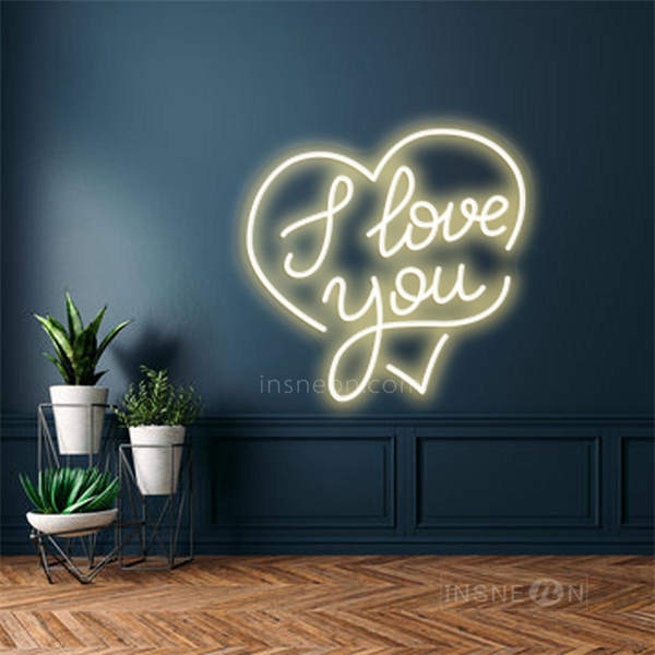 InsNeon Factory I Love You In My Heart Neon Wedding Signs