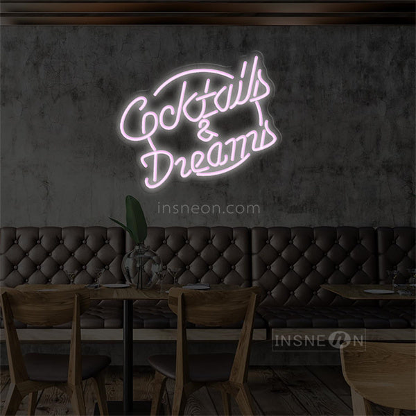 InsNeon Factory Cocktails&Dreams Neon Bar Sign