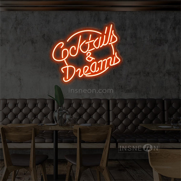 InsNeon Factory Cocktails&Dreams Neon Bar Sign