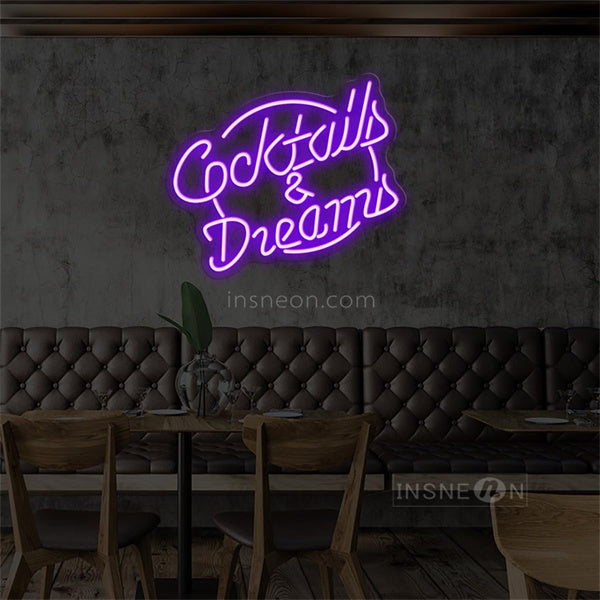 InsNeon Factory Cocktails&Dreams Neon Bar Sign