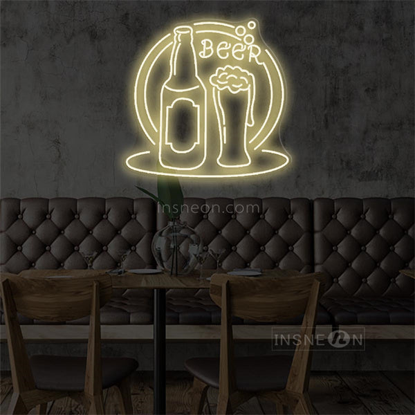 InsNeon Factory Cold Beer Neon Bar Sign