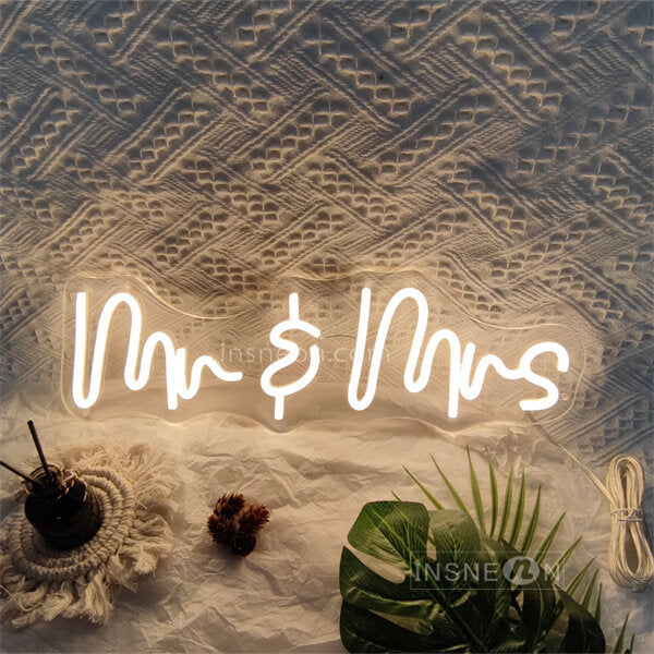 InsNeon Factory Custom Wedding Neon Signs Mr Mrs