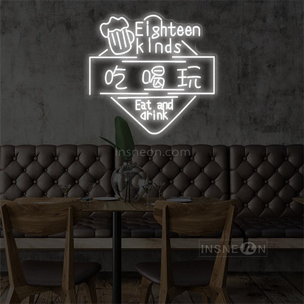 InsNeon Factory Eat Drink Dance Neon Bar Sign