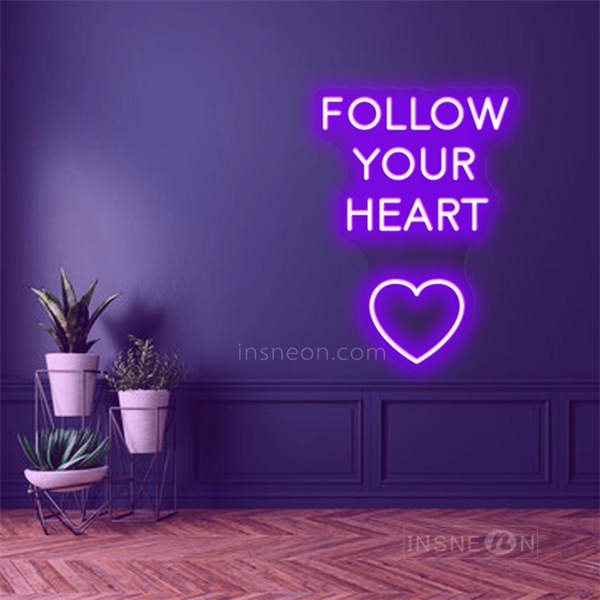 InsNeon Factory Follow Your Heart Wedding Neon Sign