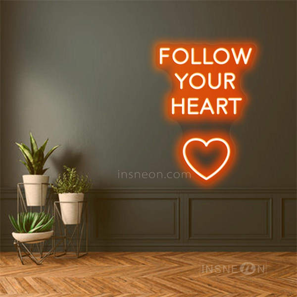 InsNeon Factory Follow Your Heart Wedding Neon Sign