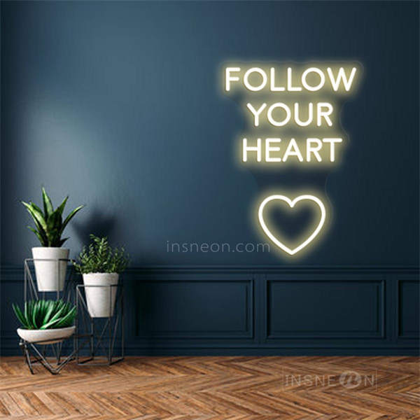 InsNeon Factory Follow Your Heart Wedding Neon Sign