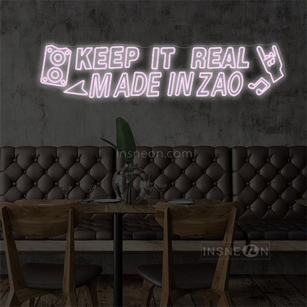 InsNeon Factory KEEP IT REAL MADE IN ZAO Neon Bar SignInsNeon Factory KEEP IT REAL MADE IN ZAO Neon Bar Sign