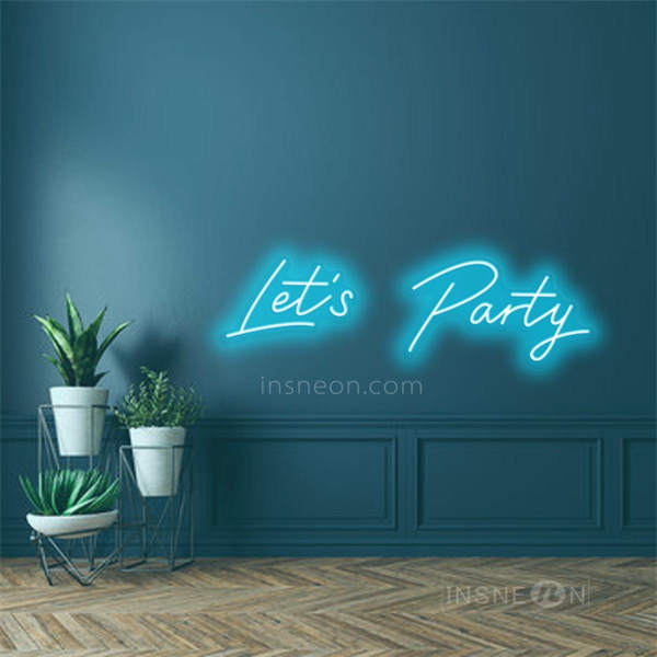 InsNeon Factory Let's Party Fashion Font Neon Sign