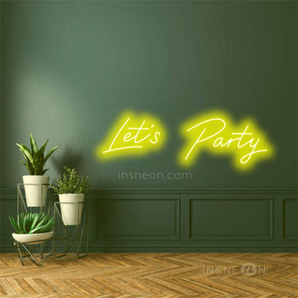 InsNeon Factory Let's Party Fashion Font Neon Sign