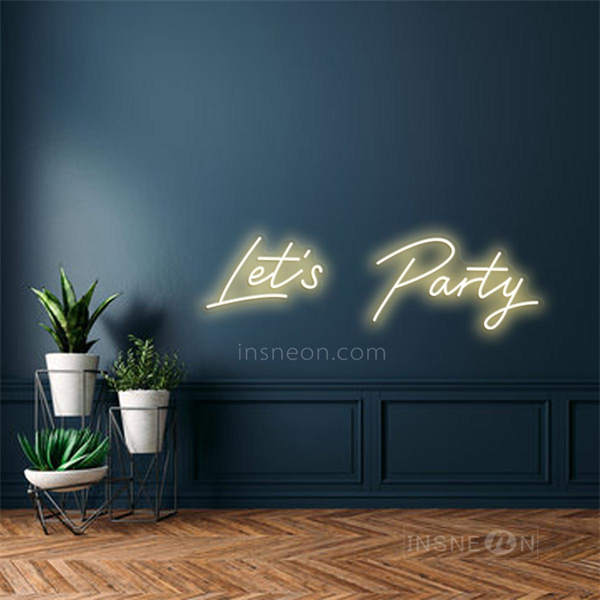 InsNeon Factory Let's Party Fashion Font Neon Sign