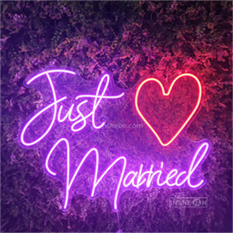 Just Married Led Custom Neon Sign