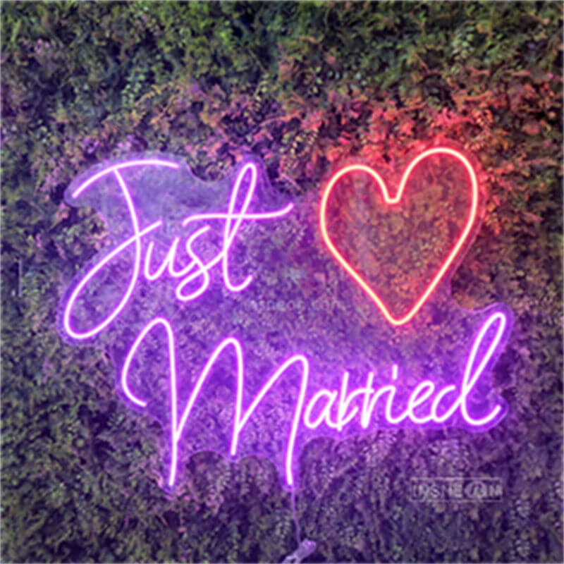 Just Married Led Custom Neon Sign