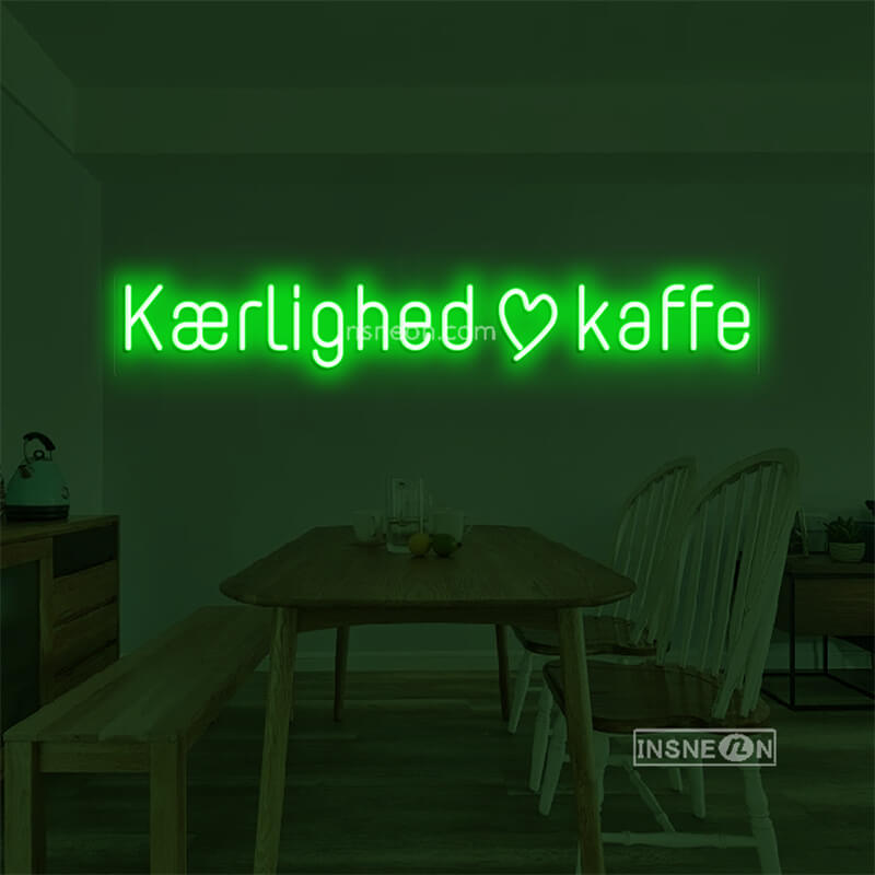 Kaerllighed kaffe Led Custom Neon Sign