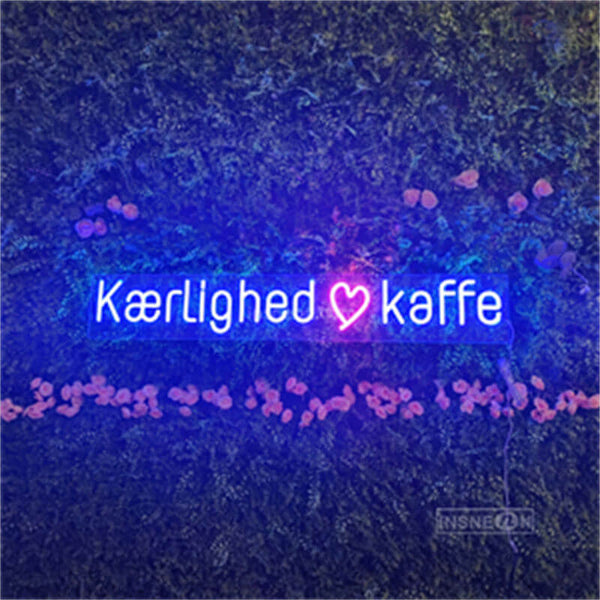 Kaerllighed kaffe Led Custom Neon Sign