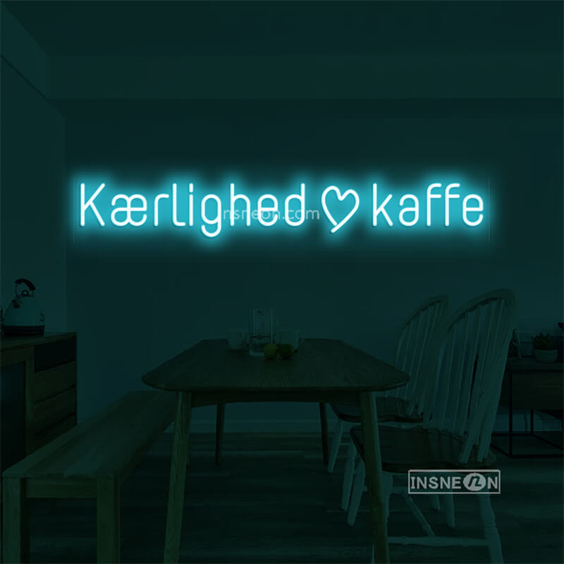 Kaerllighed kaffe Led Custom Neon Sign